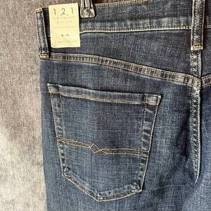 Lucky Brand 121‎ Slim Straight Jeans Mens W33 L30 Dark Wash 2 Way Stretch Denim